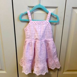 Cat & Jack 3T pink/ lavender gingham dress